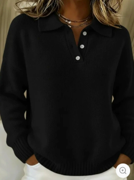ALYRA™ Camille – Pull Polo en Maille Élégante