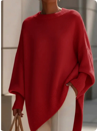 ALYRA™ Sofia – Pull Poncho Oversize Élégant