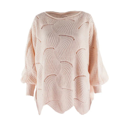 ALYRA™ Élise – Pull Ample en Maille Ajourée