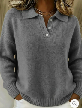 ALYRA™ Camille – Pull Polo en Maille Élégante