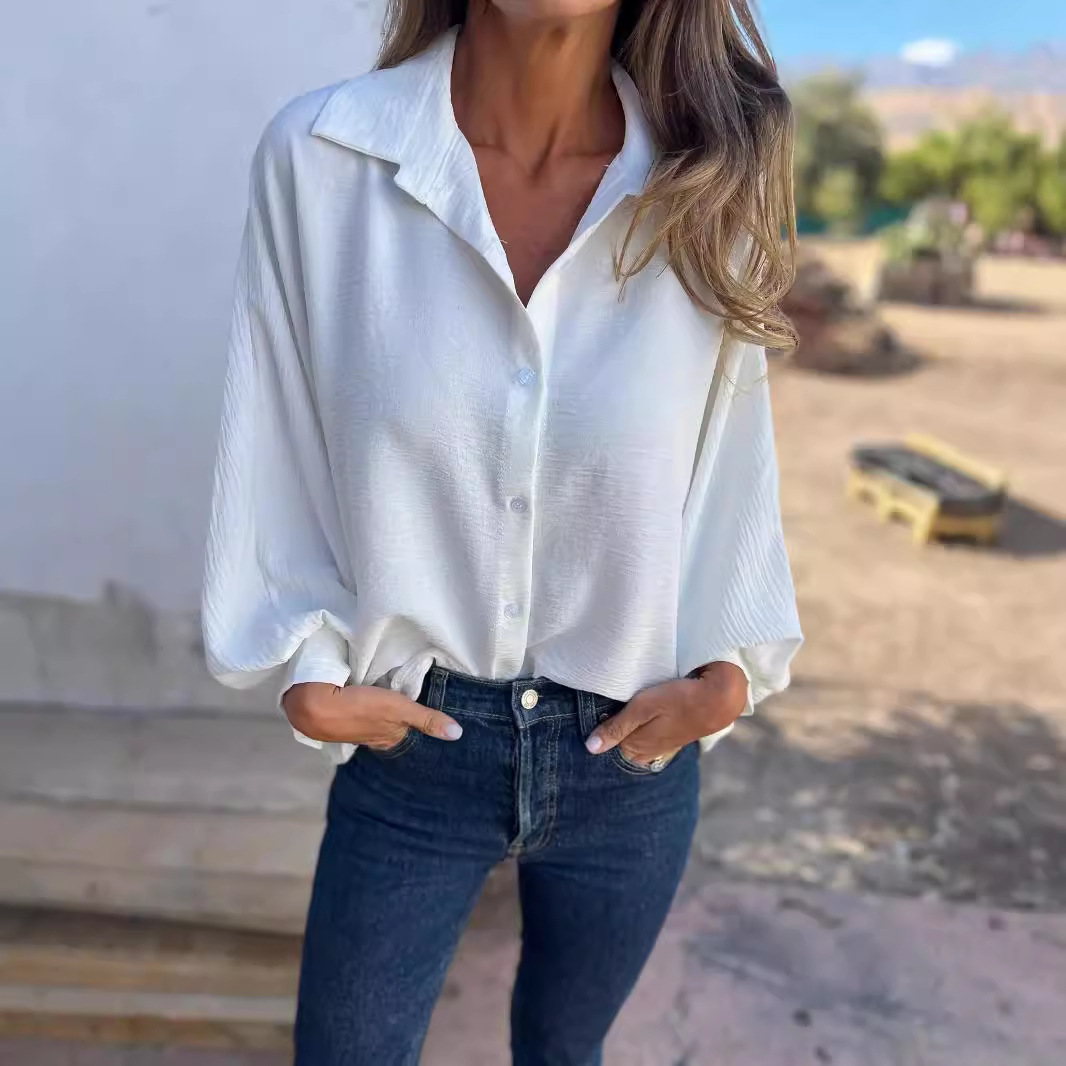 ALYRA™ Livia – Chemise Fluide à Manches Ballon