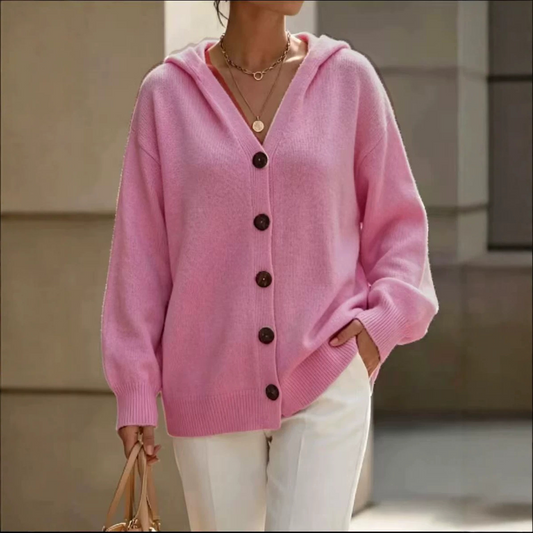 ALYRA™ Nora – Cardigan Ample à Capuche