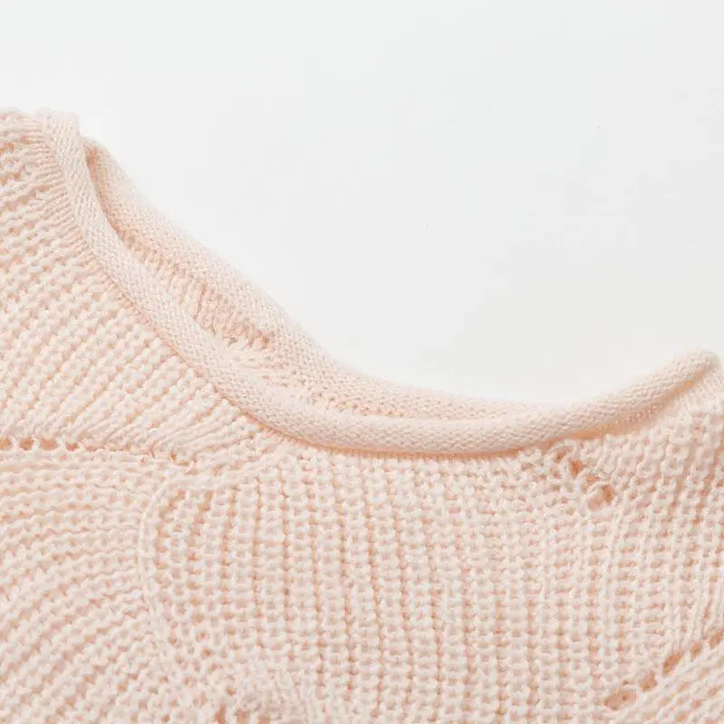 ALYRA™ Élise – Pull Ample en Maille Ajourée