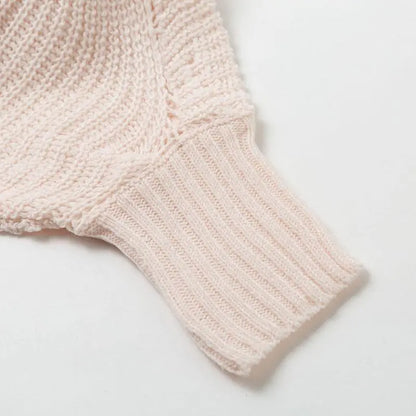 ALYRA™ Élise – Pull Ample en Maille Ajourée