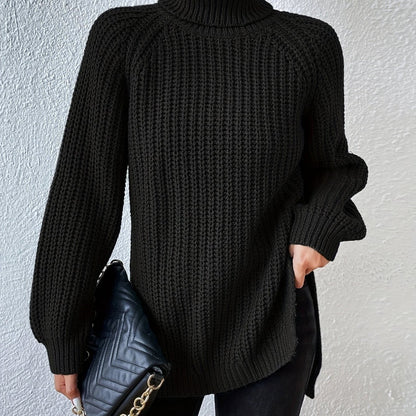 ALYRA™ Maëlle – Pull Col Roulé en Maille Épaisse