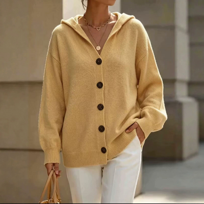 ALYRA™ Nora – Cardigan Ample à Capuche