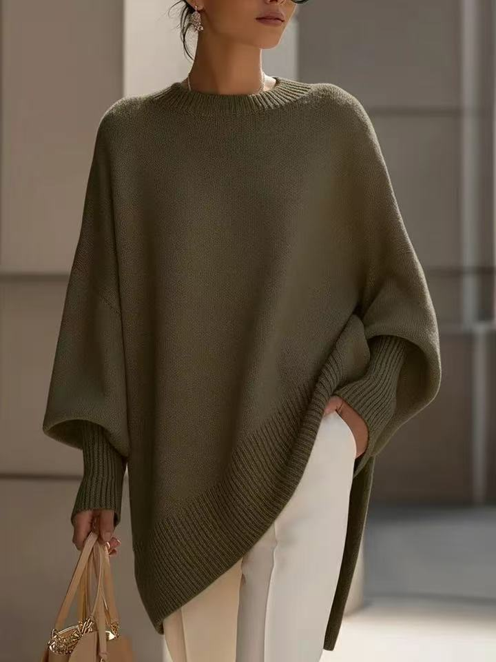 ALYRA™ Sofia – Pull Poncho Oversize Élégant