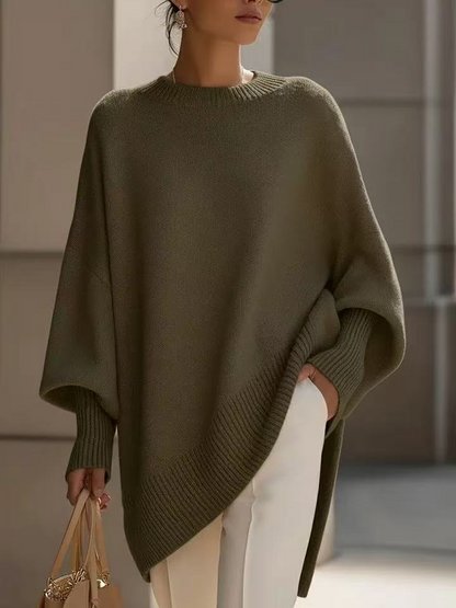 ALYRA™ Sofia – Pull Poncho Oversize Élégant