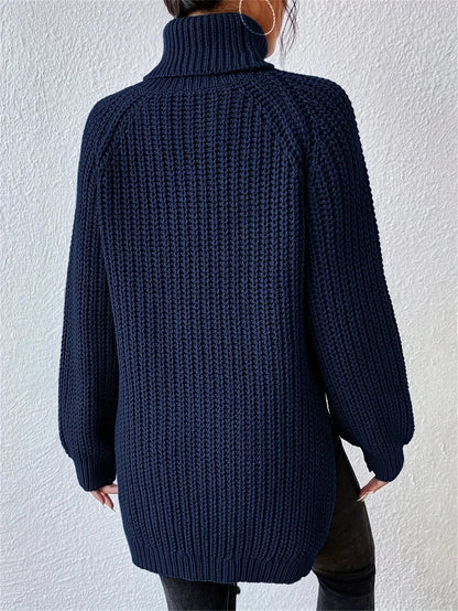 ALYRA™ Maëlle – Pull Col Roulé en Maille Épaisse