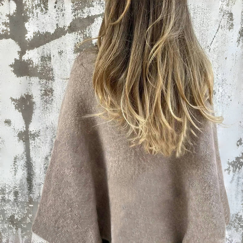 ALYRA™ Élodie – Pull Ample en Maille Ajourée