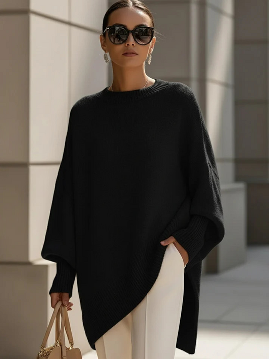 ALYRA™ Sofia – Pull Poncho Oversize Élégant