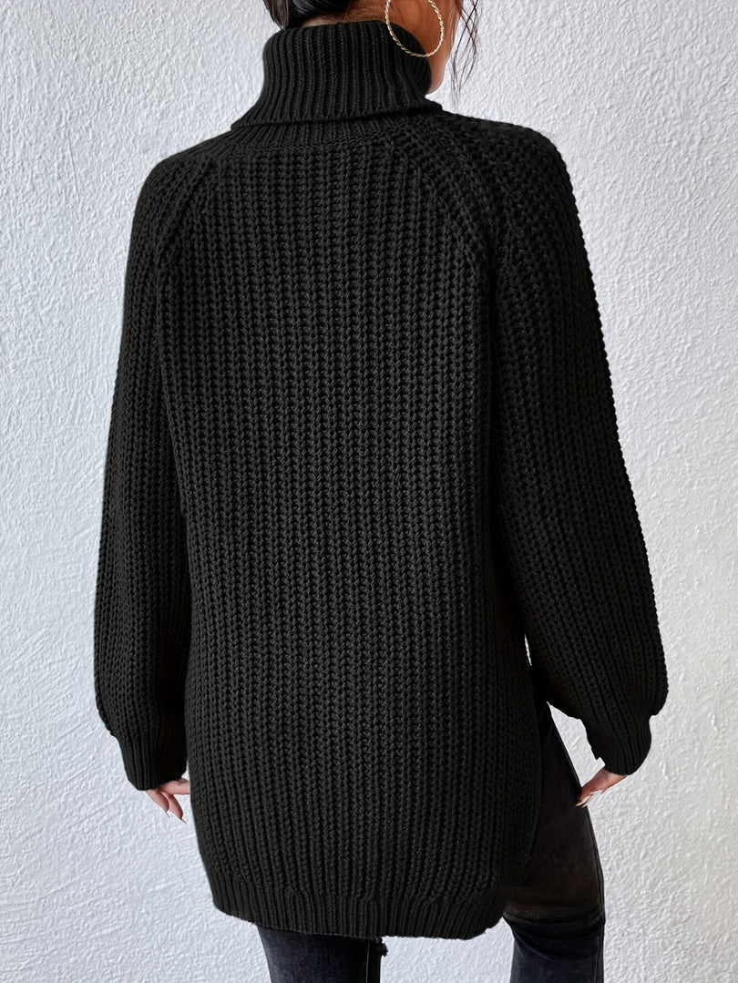 ALYRA™ Maëlle – Pull Col Roulé en Maille Épaisse