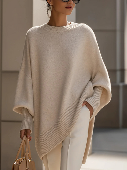 ALYRA™ Sofia – Pull Poncho Oversize Élégant