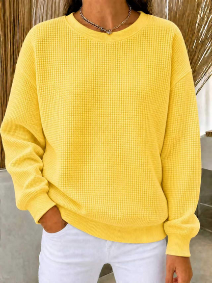 ALYRA™ Nina – Pull Texturé à Col Rond