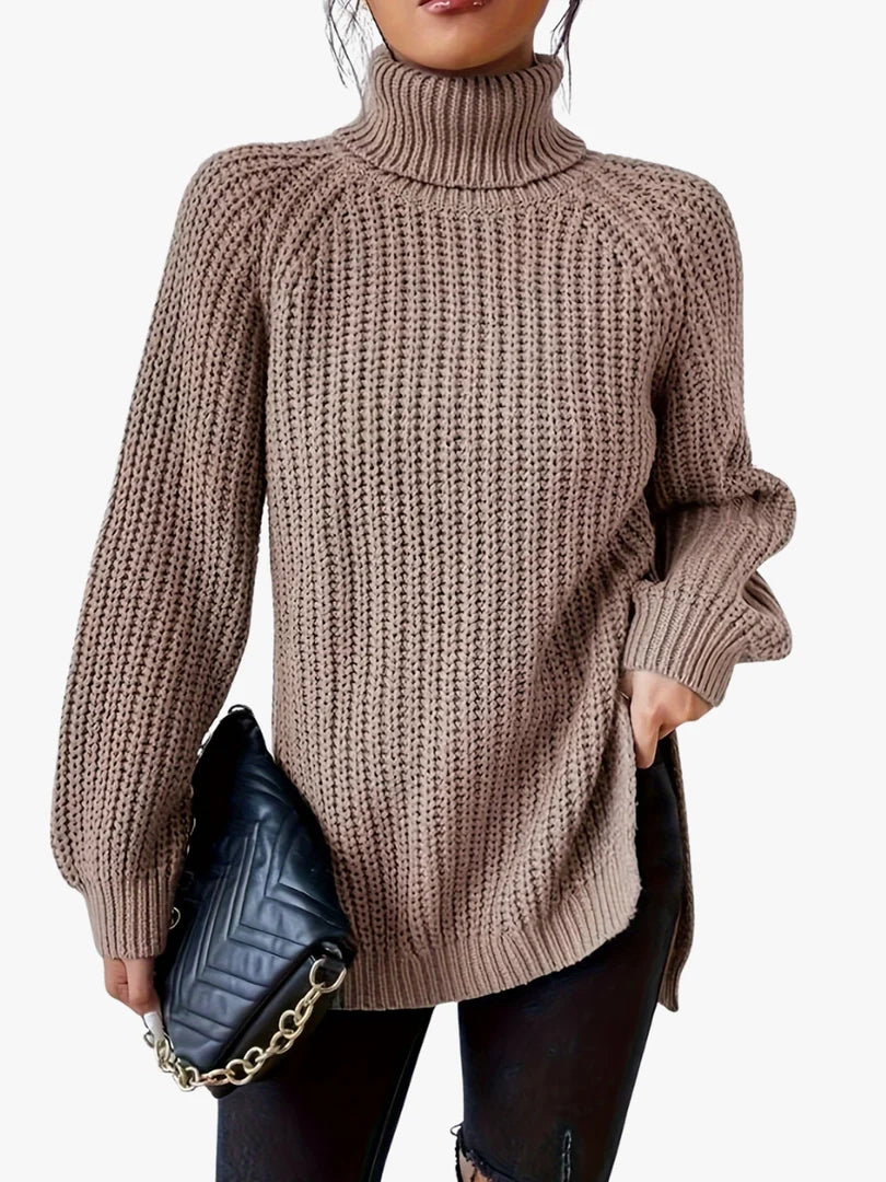 ALYRA™ Maëlle – Pull Col Roulé en Maille Épaisse