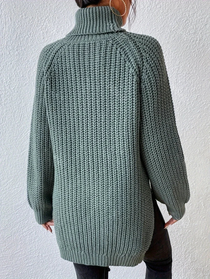 ALYRA™ Maëlle – Pull Col Roulé en Maille Épaisse