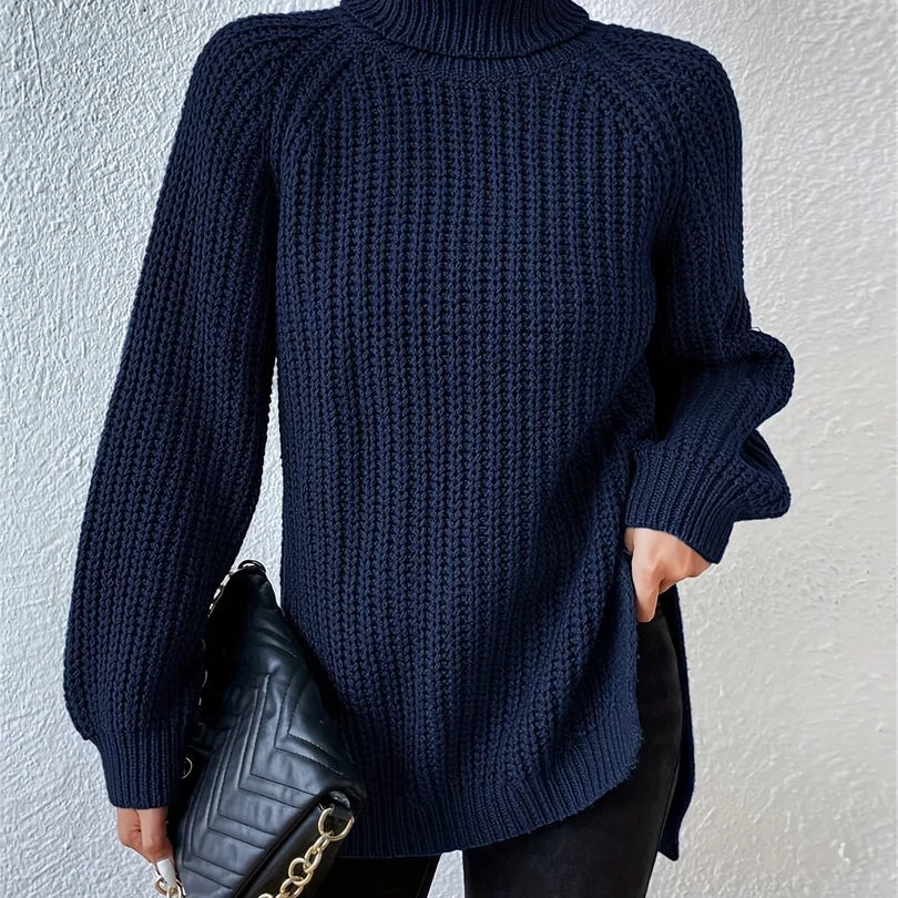 ALYRA™ Maëlle – Pull Col Roulé en Maille Épaisse