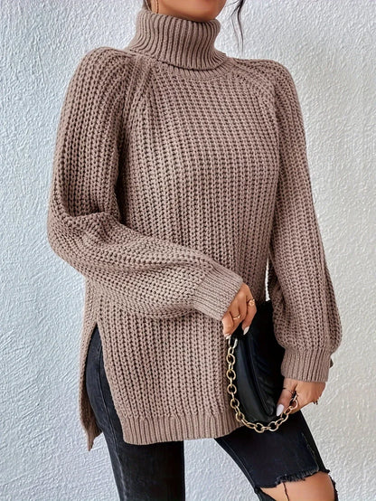 ALYRA™ Maëlle – Pull Col Roulé en Maille Épaisse