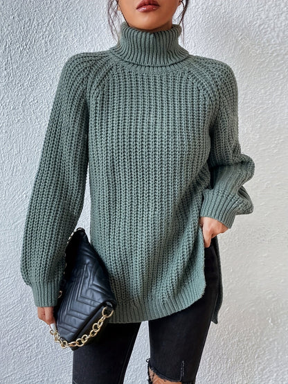 ALYRA™ Maëlle – Pull Col Roulé en Maille Épaisse